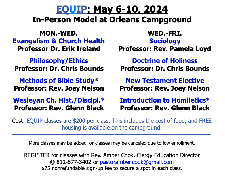 Ministerial Classes at EQUIP